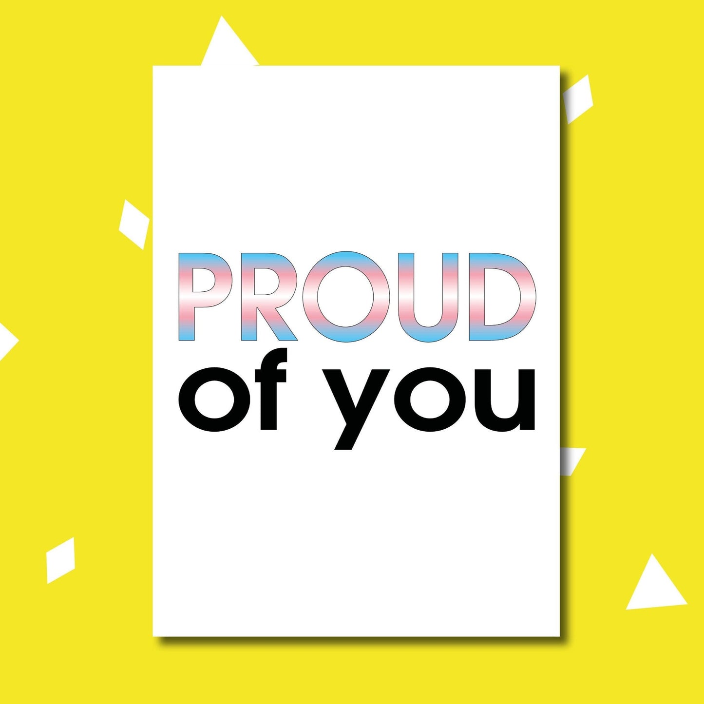 'Proud of you' card | Transgender pride card | Coming out card