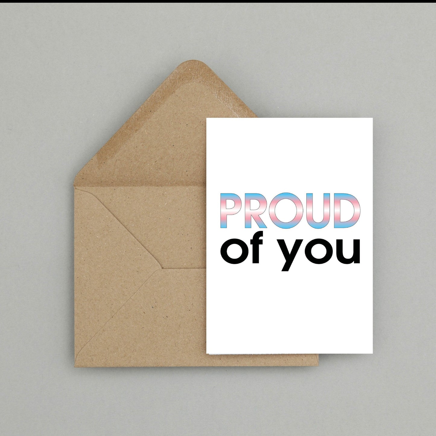 'Proud of you' card | Transgender pride card | Coming out card