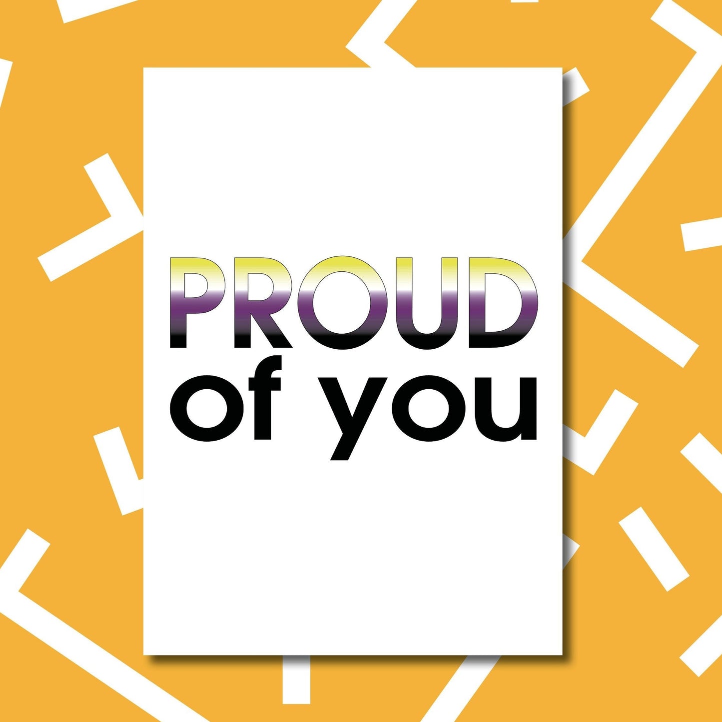 'Proud of you' card | Non-Binary pride card | Coming out card
