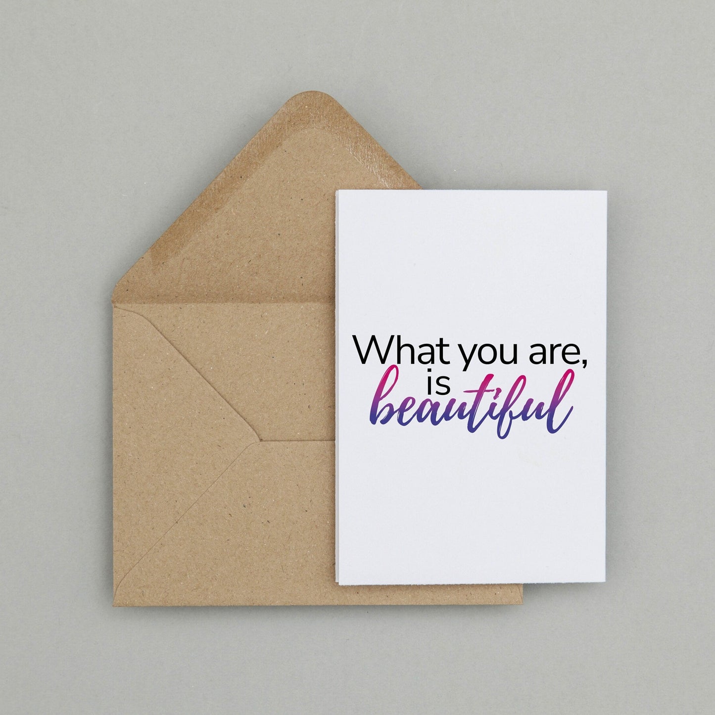Bisexual pride 'What you are is beautiful' card | LGBT pride | Coming out card