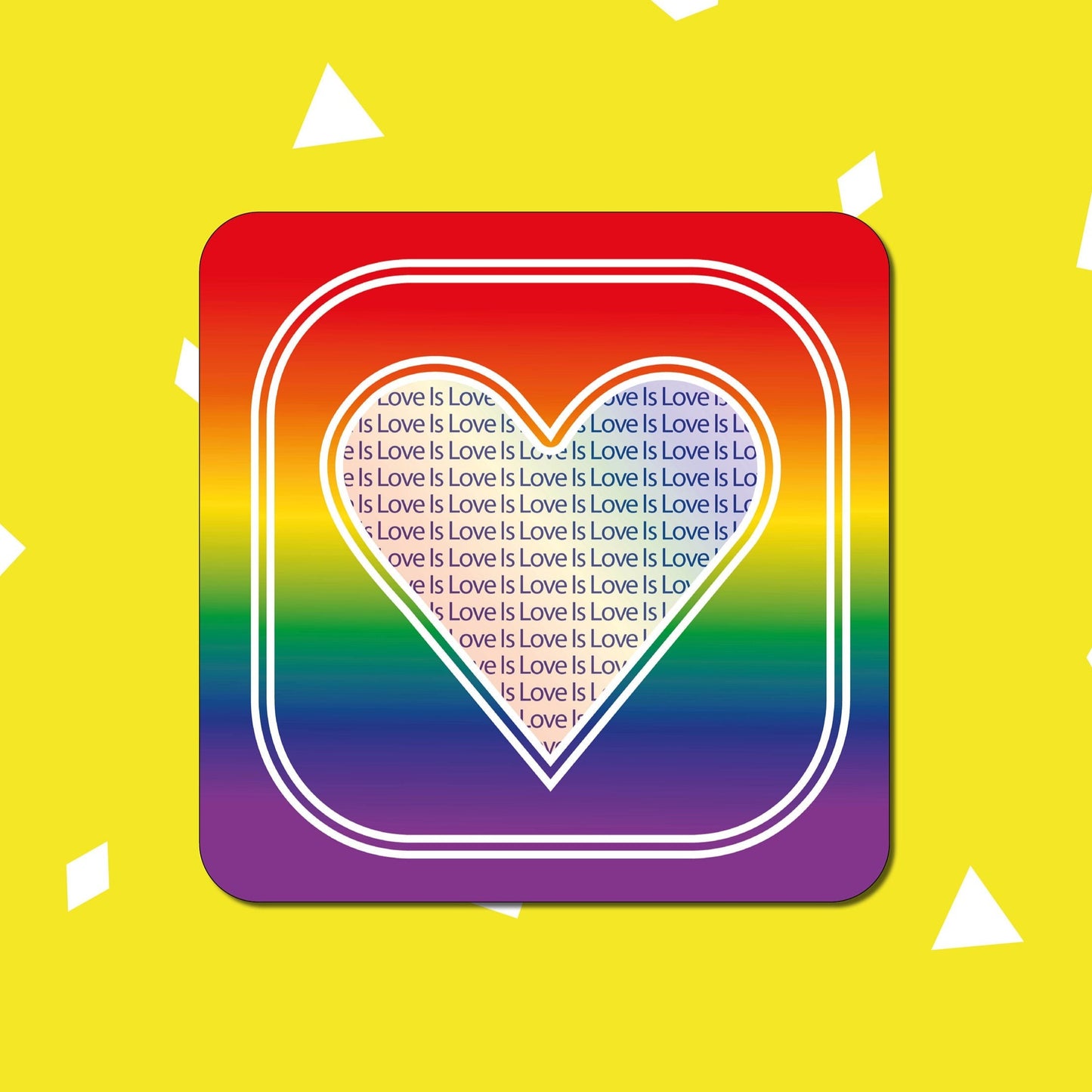 LGBTQ pride drinks coaster | LGBTQ pride gift | Coming out present