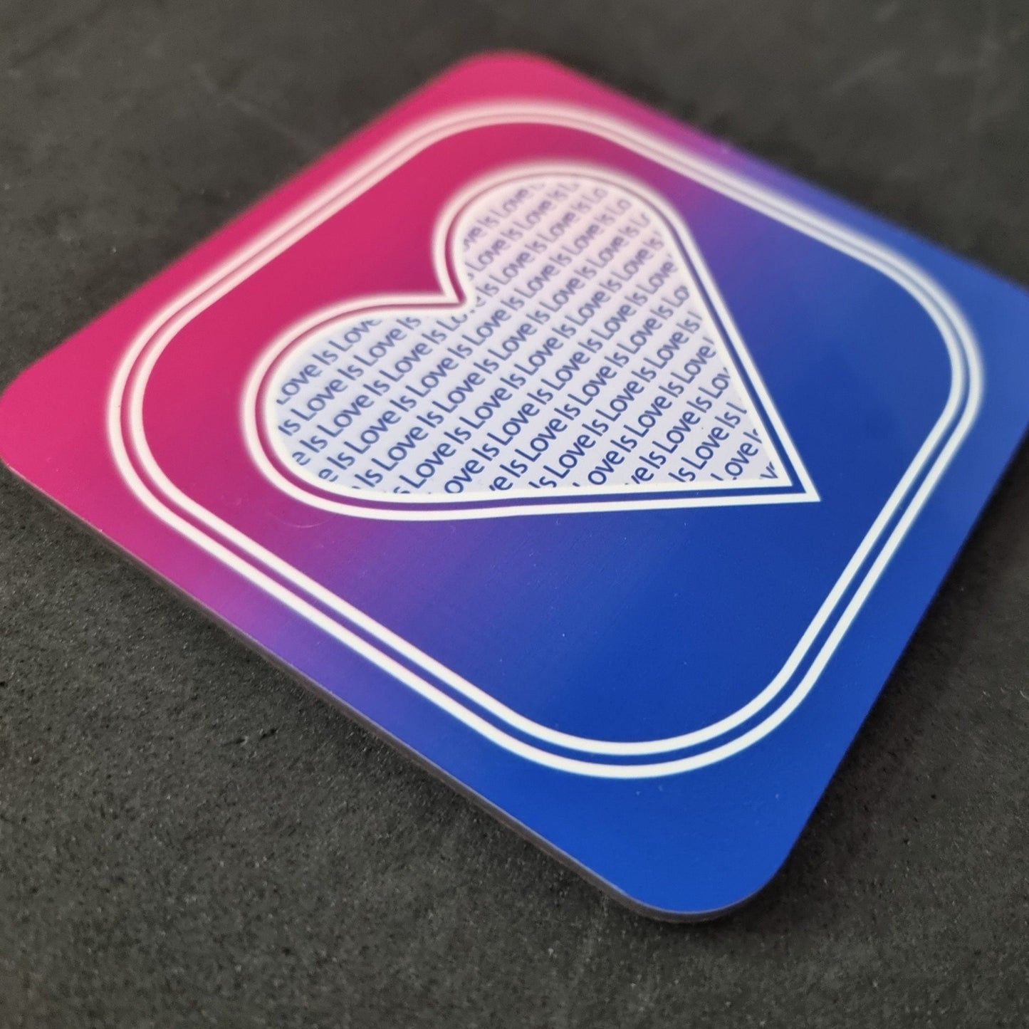 Bisexual pride drinks coaster | LGBTQ pride gift | Coming out present