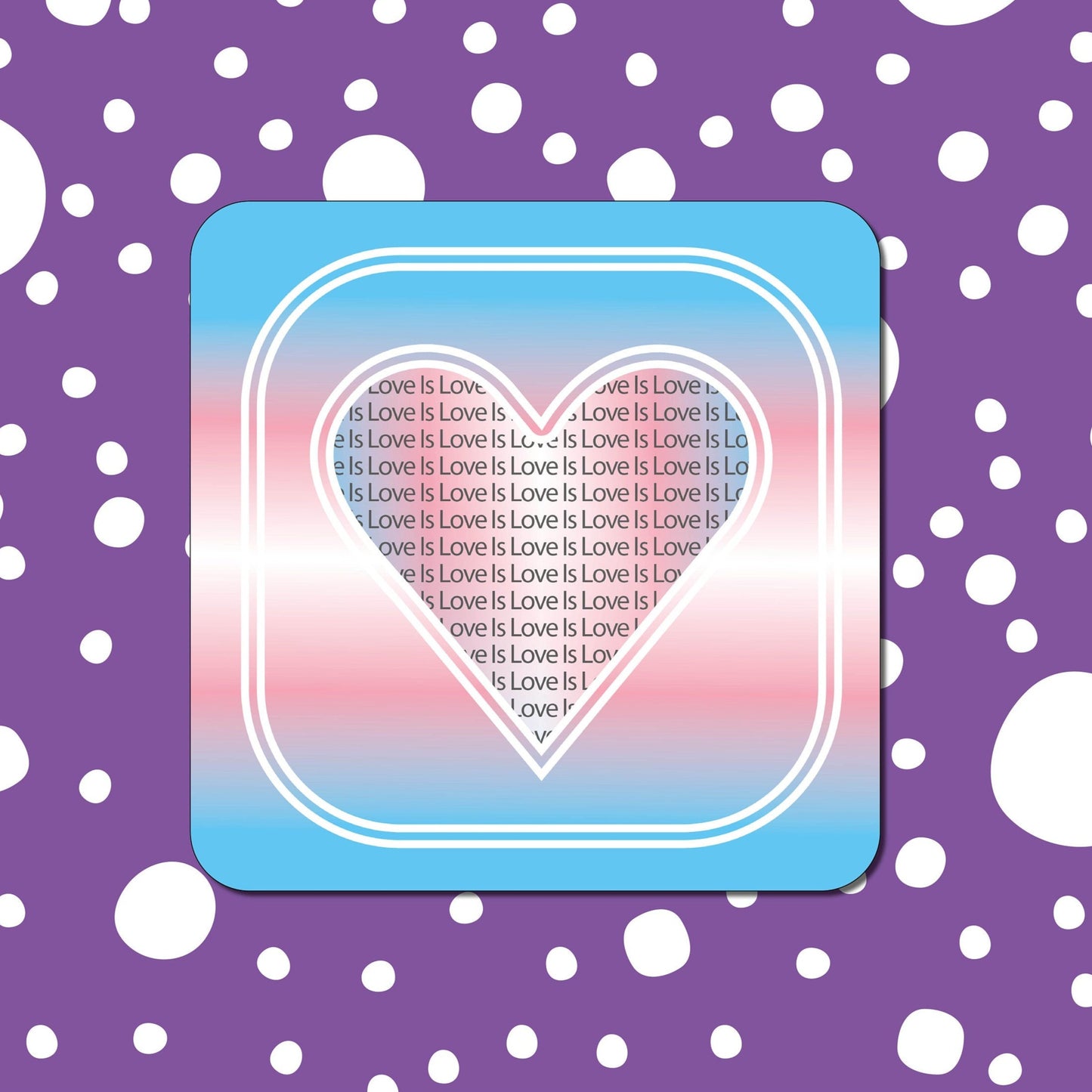 Transgender pride drinks coaster | Trans pride gift | Coming out present