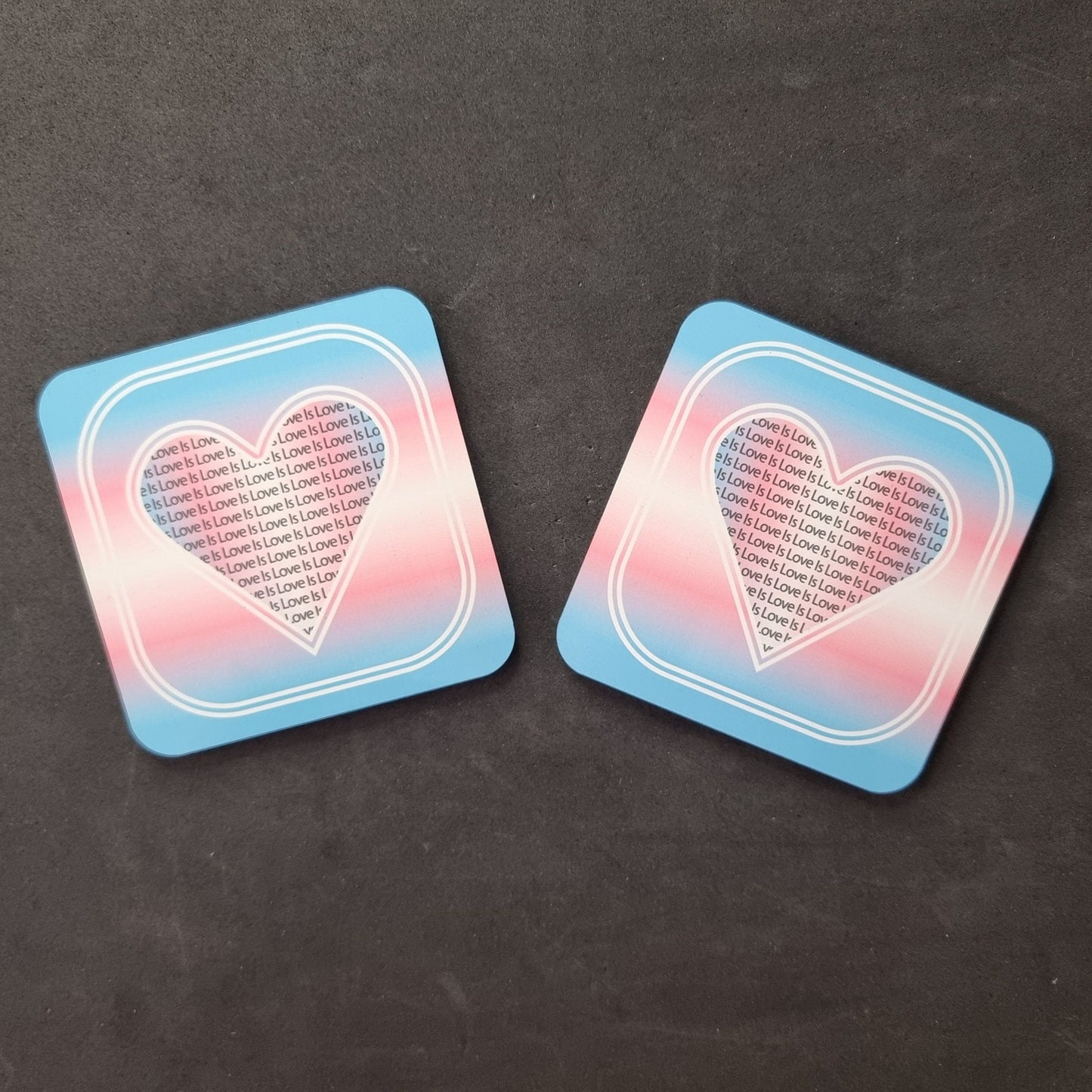 Transgender pride drinks coaster | Trans pride gift | Coming out present