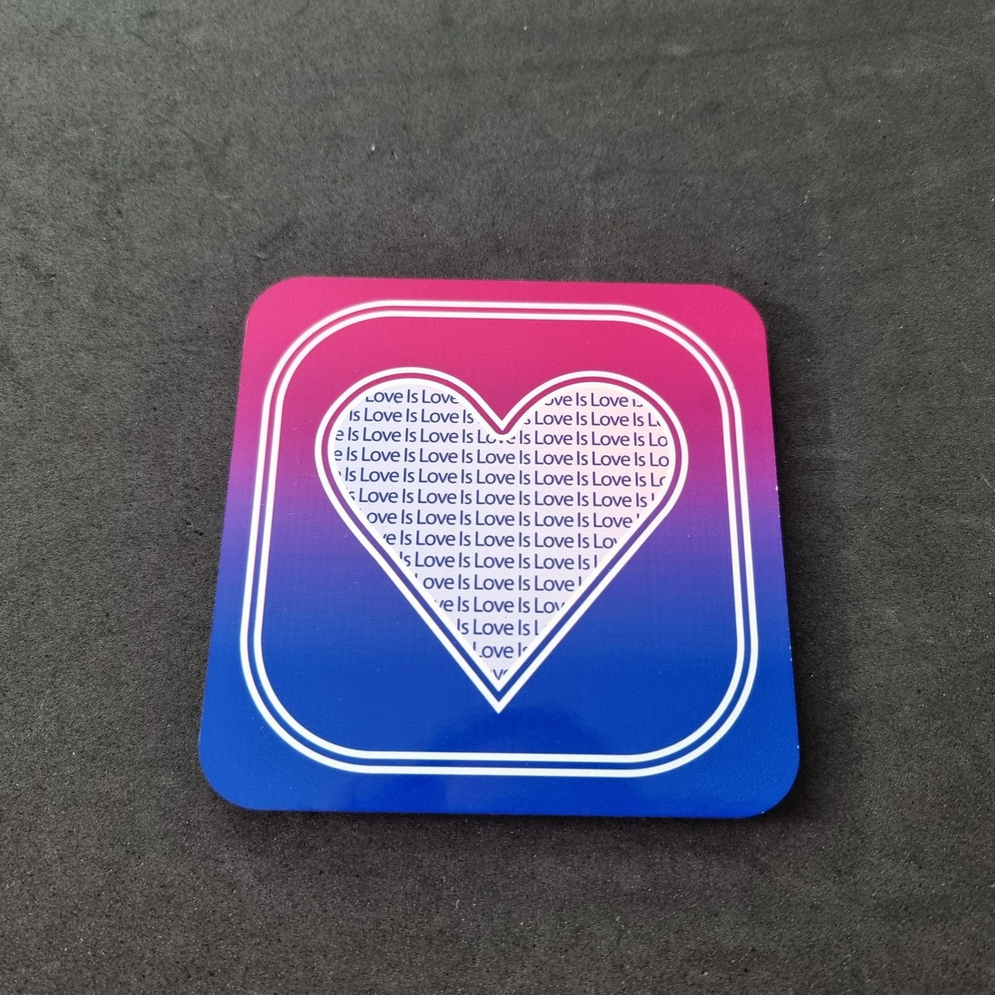 Bisexual pride drinks coaster | LGBTQ pride gift | Coming out present