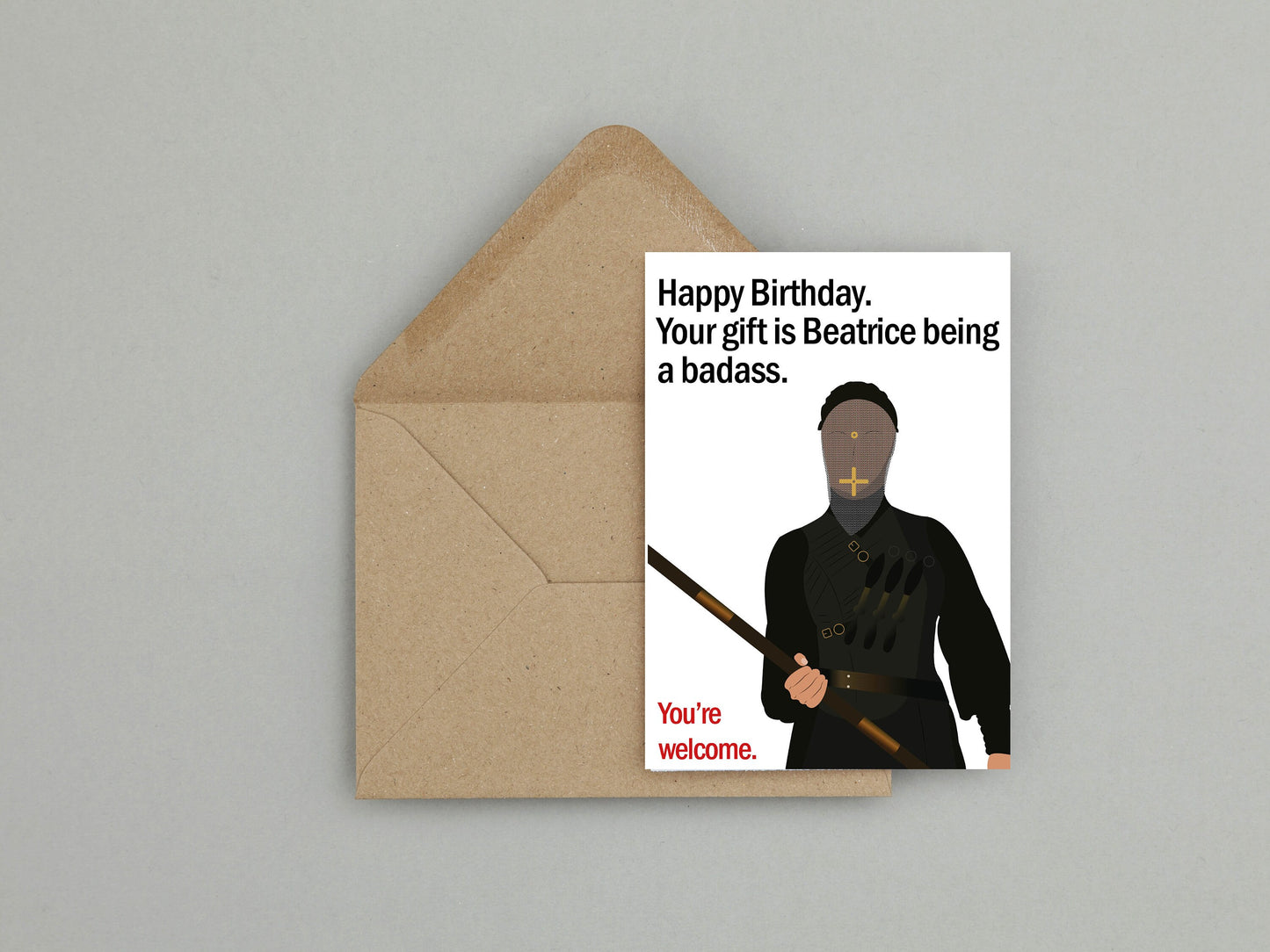 Sister Beatrice birthday card | Warrior Nun Birthday card