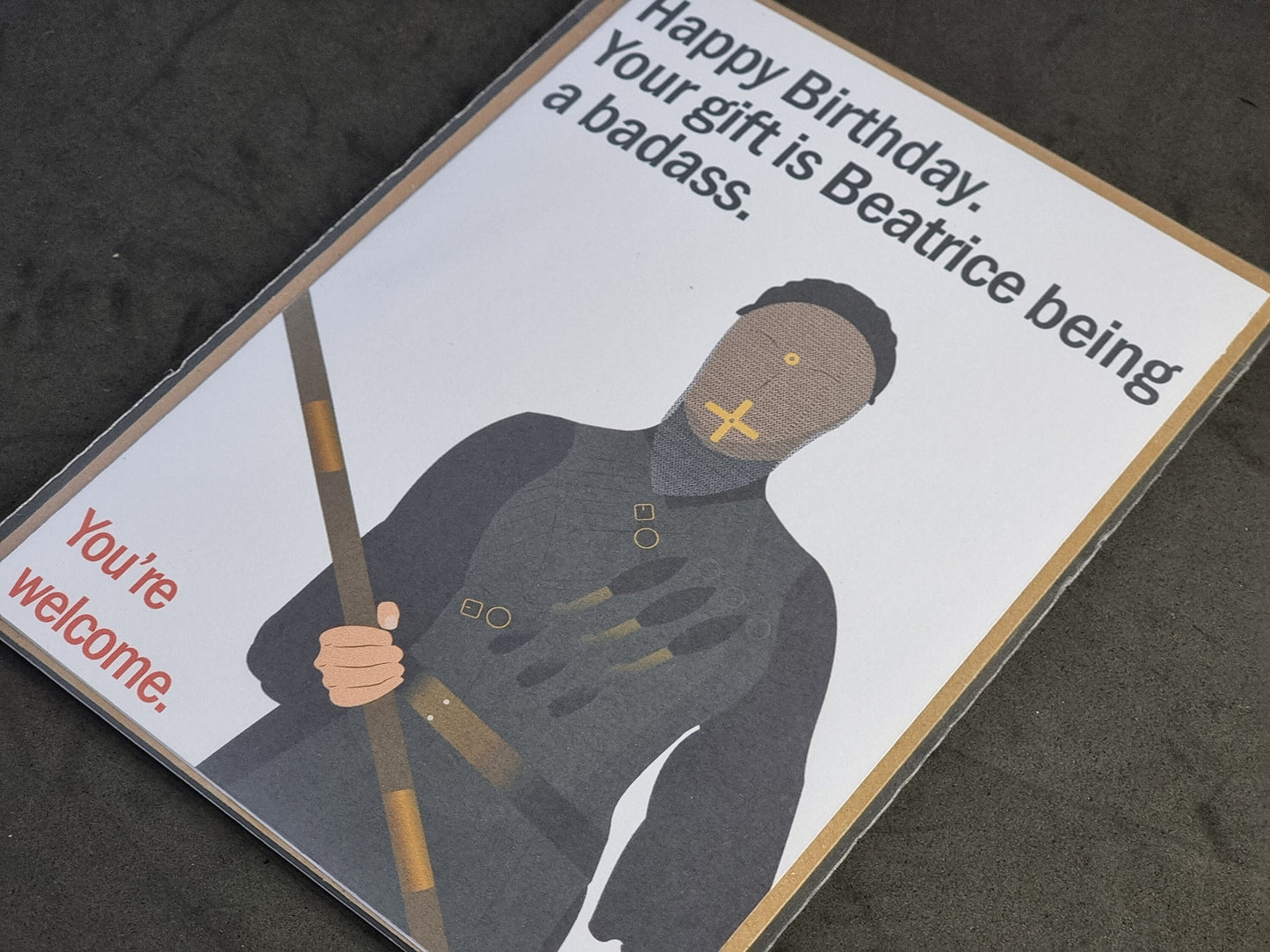 Sister Beatrice birthday card | Warrior Nun Birthday card