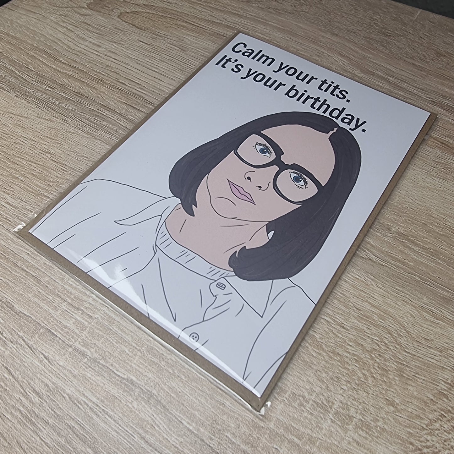 Shalin 'Calm your tits' birthday card | Clickbait Unfollowed