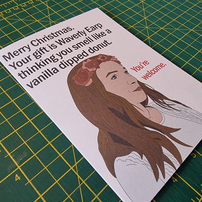 Waverly Earp AU christmas card | Wynonna Earp card