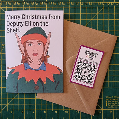 'Deputy Elf on the shelf' Christmas card | Wynonna Earp card
