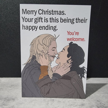 VillanEve 'The end' Christmas card | Killing Eve