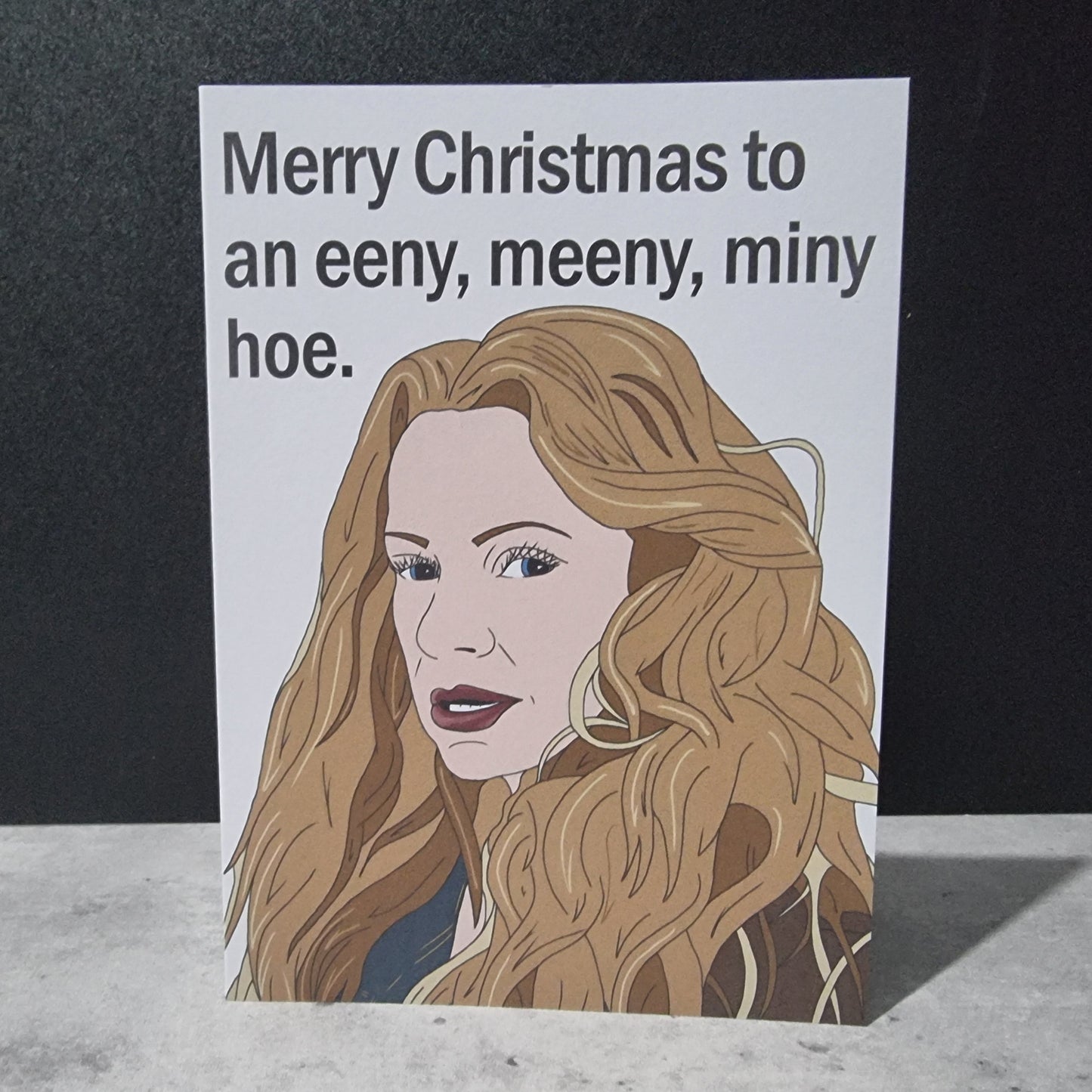 'Eeny meeny miny hoe' Mina Christmas card | Wynonna Earp