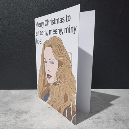 'Eeny meeny miny hoe' Mina Christmas card | Wynonna Earp