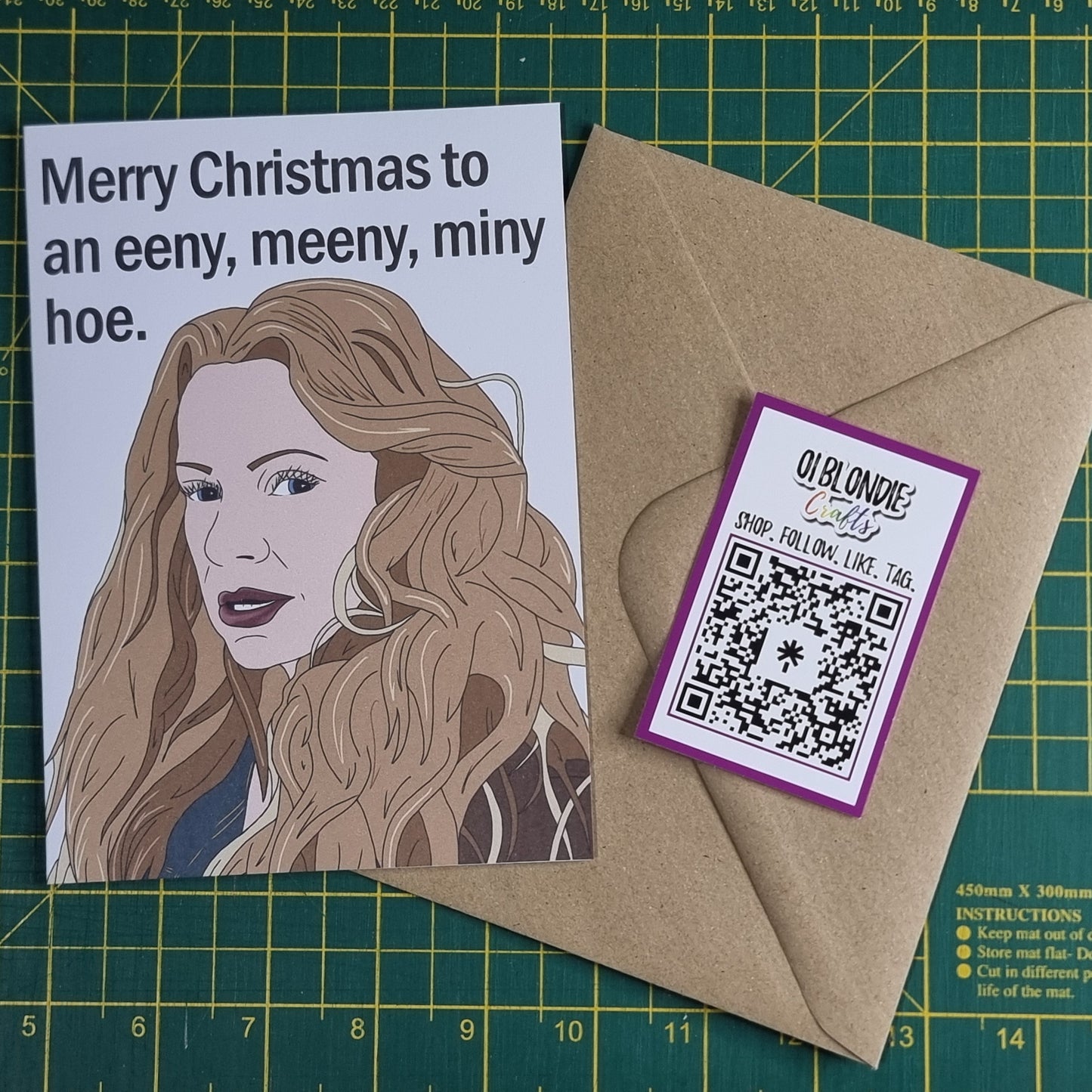 'Eeny meeny miny hoe' Mina Christmas card | Wynonna Earp