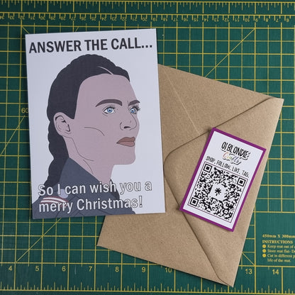 'Answer the call' Christmas card | Motherland Fort Salem Christmas card