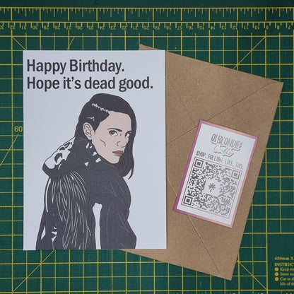 'Hope it's dead good' birthday card | Revival