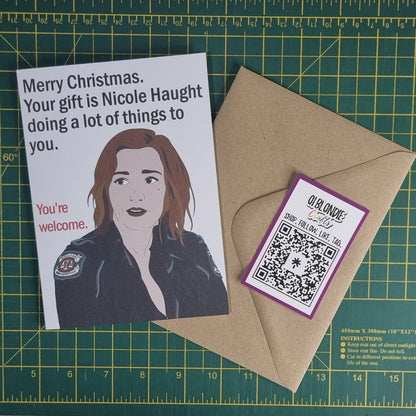 Nicole Haught AU Christmas card | Wynonna Earp Christmas card