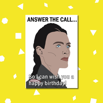 'Answer the call' birthday card | Motherland Fort Salem birthday card