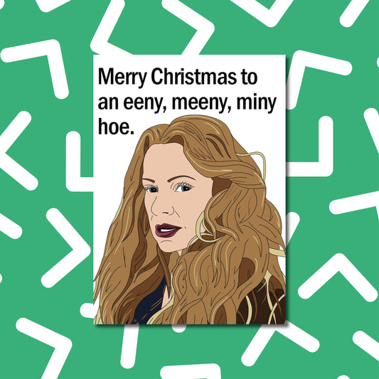'Eeny meeny miny hoe' Mina Christmas card | Wynonna Earp