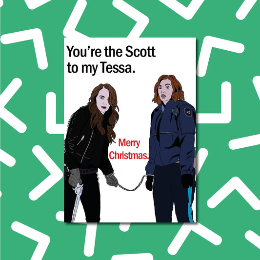 'You're the Scott to my Tessa' Christmas card | Wynonna Earp card