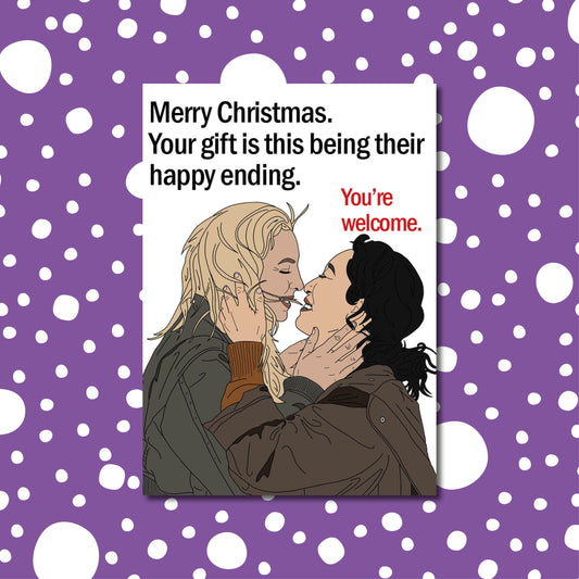 VillanEve 'The end' Christmas card | Killing Eve