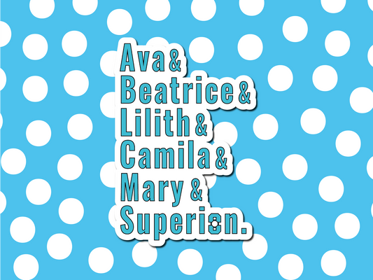 Warrior Nun | Warrior Nun names sticker