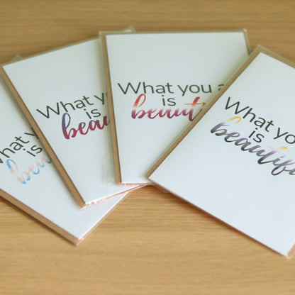 Transgender pride | 'What you are is beautiful' card | Transgender coming out card