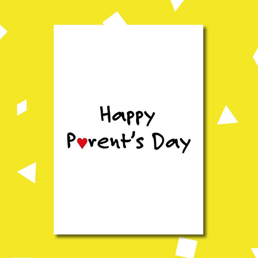 Happy Parent's Day card | Gender neutral card for Mother's day and Father's day | Nonbinary parent card