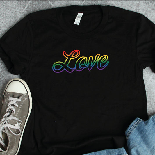 LGBTQ Pride t-shirt | 'Love' LGBT pride shirt | Coming out gift